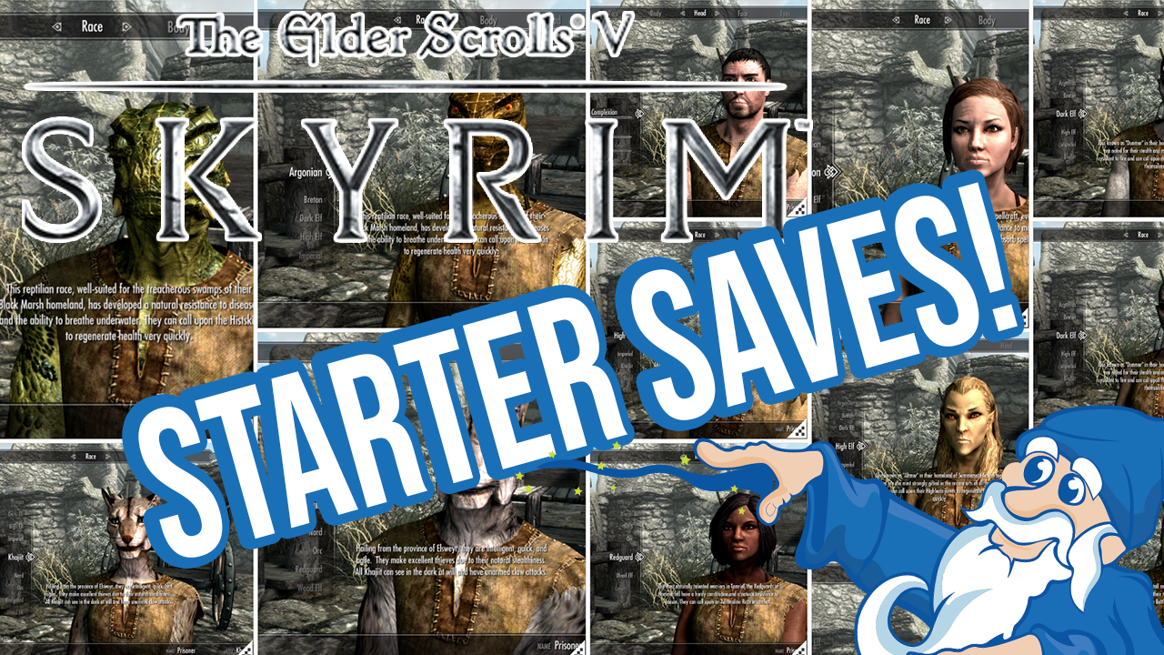 Elder Scrolls V: Skyrim Starter Saves PS4/PS5 (All Races)