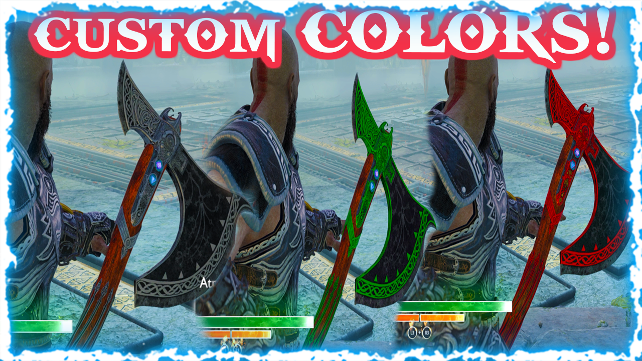 CUSTOM LEVIATHAN AXE COLORS IN GOD OF WAR!
