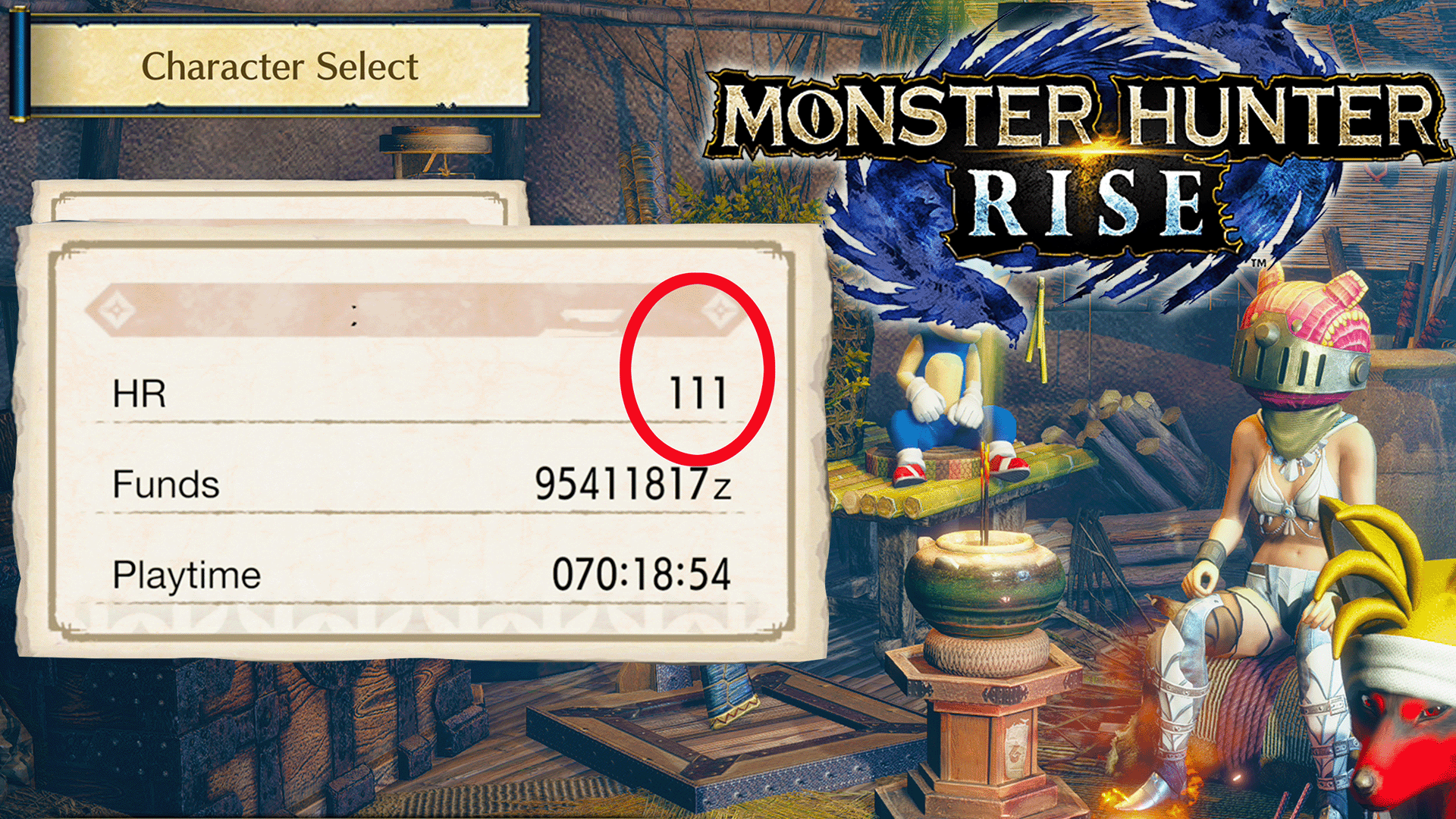 FREE MONSTER HUNTER RISE SAVE! (+70 HOURS PLAYTIME) (PS4/PS5)